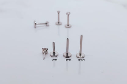 16G 18G 20G Tiny Silver Push Pin AB CZ Piercing, Earring Threadless  Monroe StudTragus Helix Cartilage Piercing1.5mm 2mm 2.5mm 3mm Stone