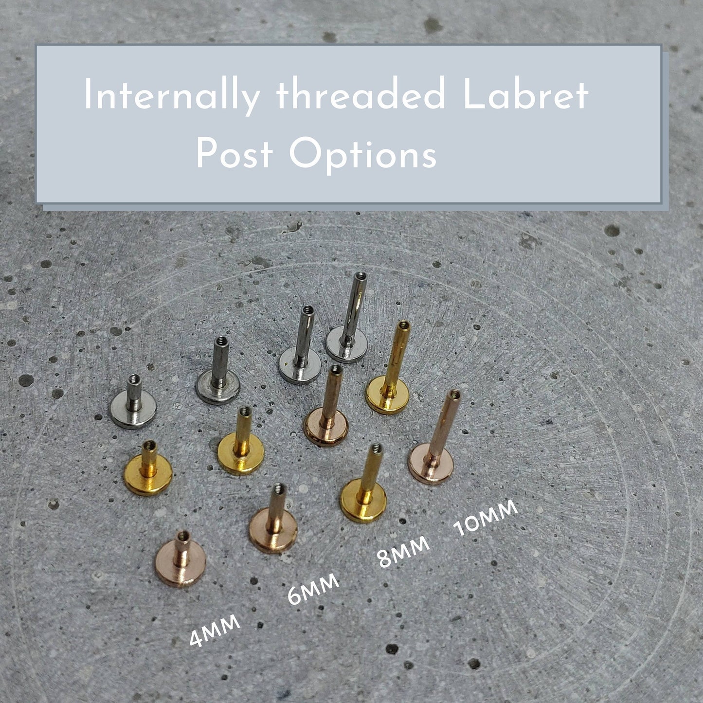 16G SilverWhite cultured Opal Stone Piercing2mm 2.5mm Labret StudTragus Helix Cartilage Daith Nose PiercingInternal thread Flat Back