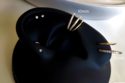 20G Tiny Huggie Hoop Clicker Ring,Nose Cartilage Daith Helix Tragus Septum ,Seamless Hinged Segment Ring,6mm 7mm 8mm 10mm 12mm 316L Steel