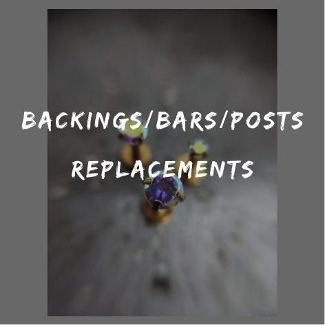 16G Piercing Earring Replacement Parts  Internally threaded flat back labrets  4mm 6mm 8mm 10mm  Tragus Helix Cartilage Piercing
