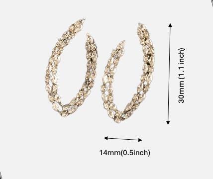 Sparkly Cubic Zirconia  Lightweight Dangle Earrings - Elegant Statement Piece - Party wear