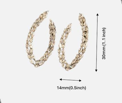 Sparkly Cubic Zirconia  Lightweight Dangle Earrings - Elegant Statement Piece - Party wear